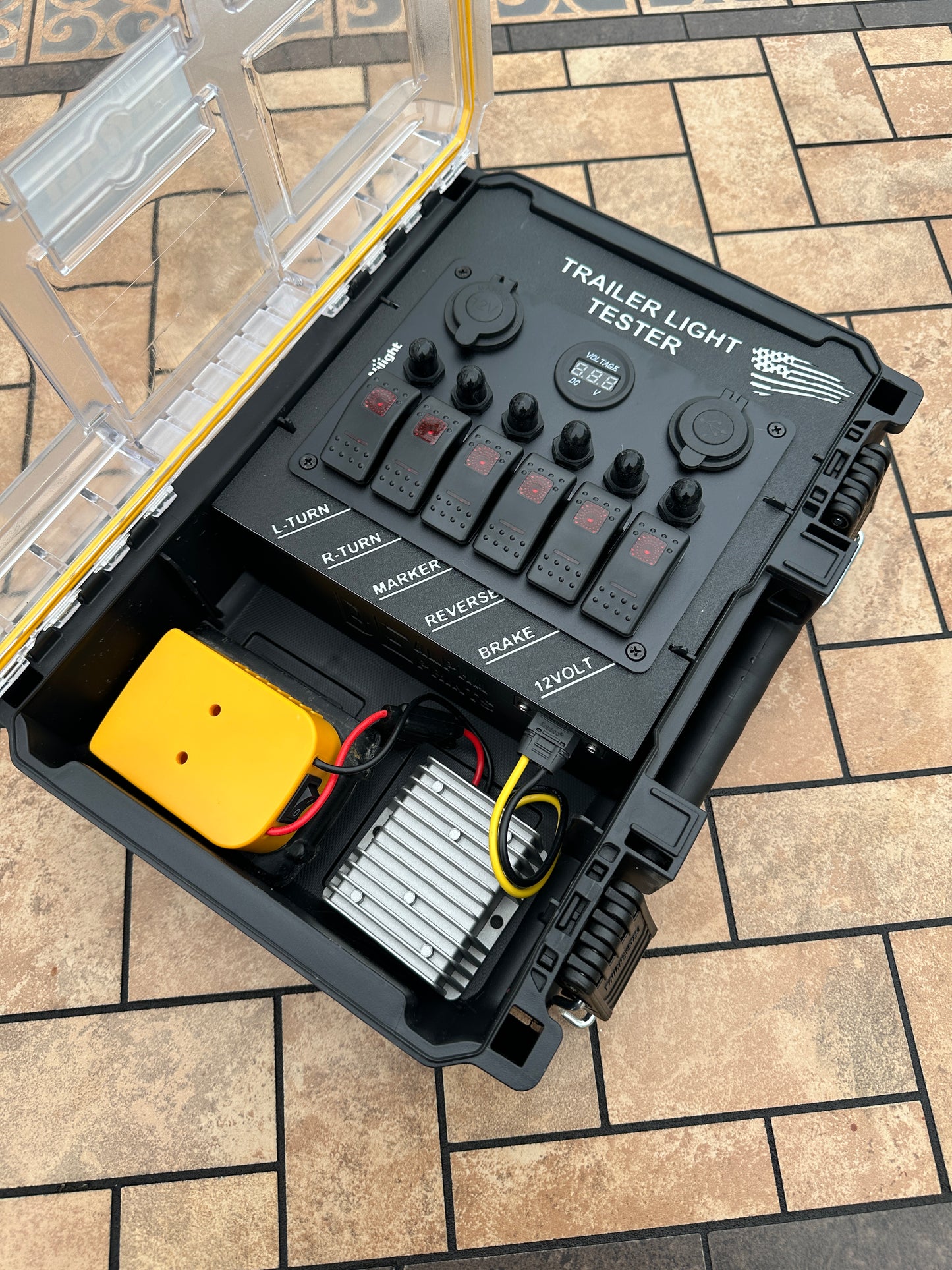 Trailer Light Tester, 7 Pin Trailer Light Tester, DeWalt ToughSystem Container
