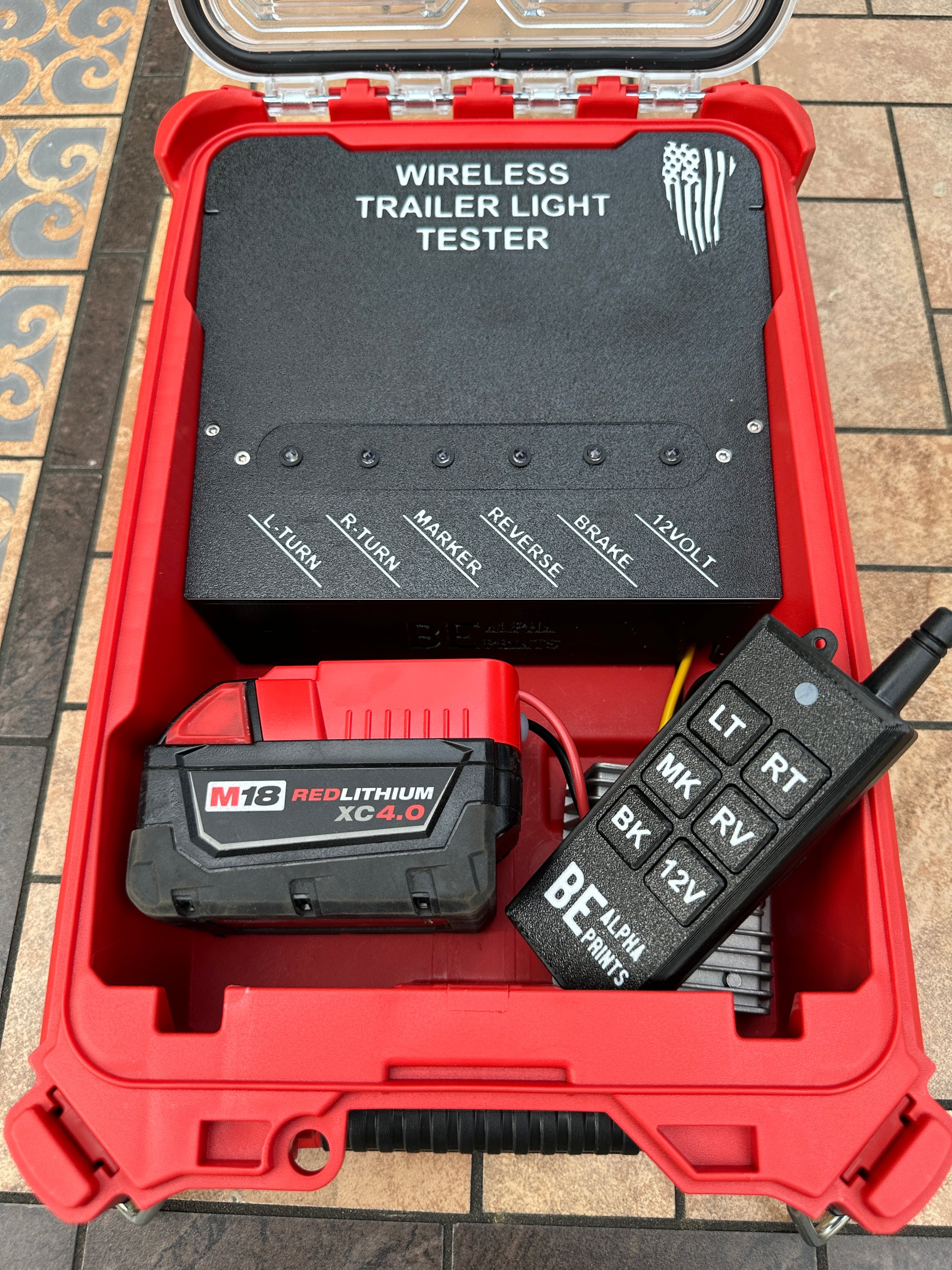 Semi Trailer Light Tester Box – Powered By Milwaukee 18V Drill Battery (Homemade, 12V Output)