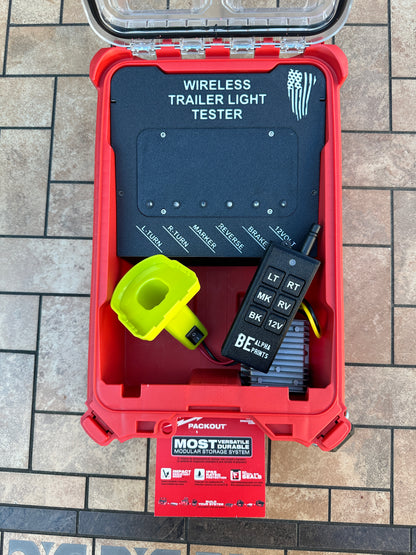 Wireless Trailer Light Tester For Ryobi 18V Battery, 7 Pin Trailer Light Tester, Milwaukee PACKOUT Container