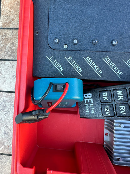 Wireless Trailer Light Tester For Makita 18V Battery, 7 Pin Trailer Light Tester, Milwaukee PACKOUT Container