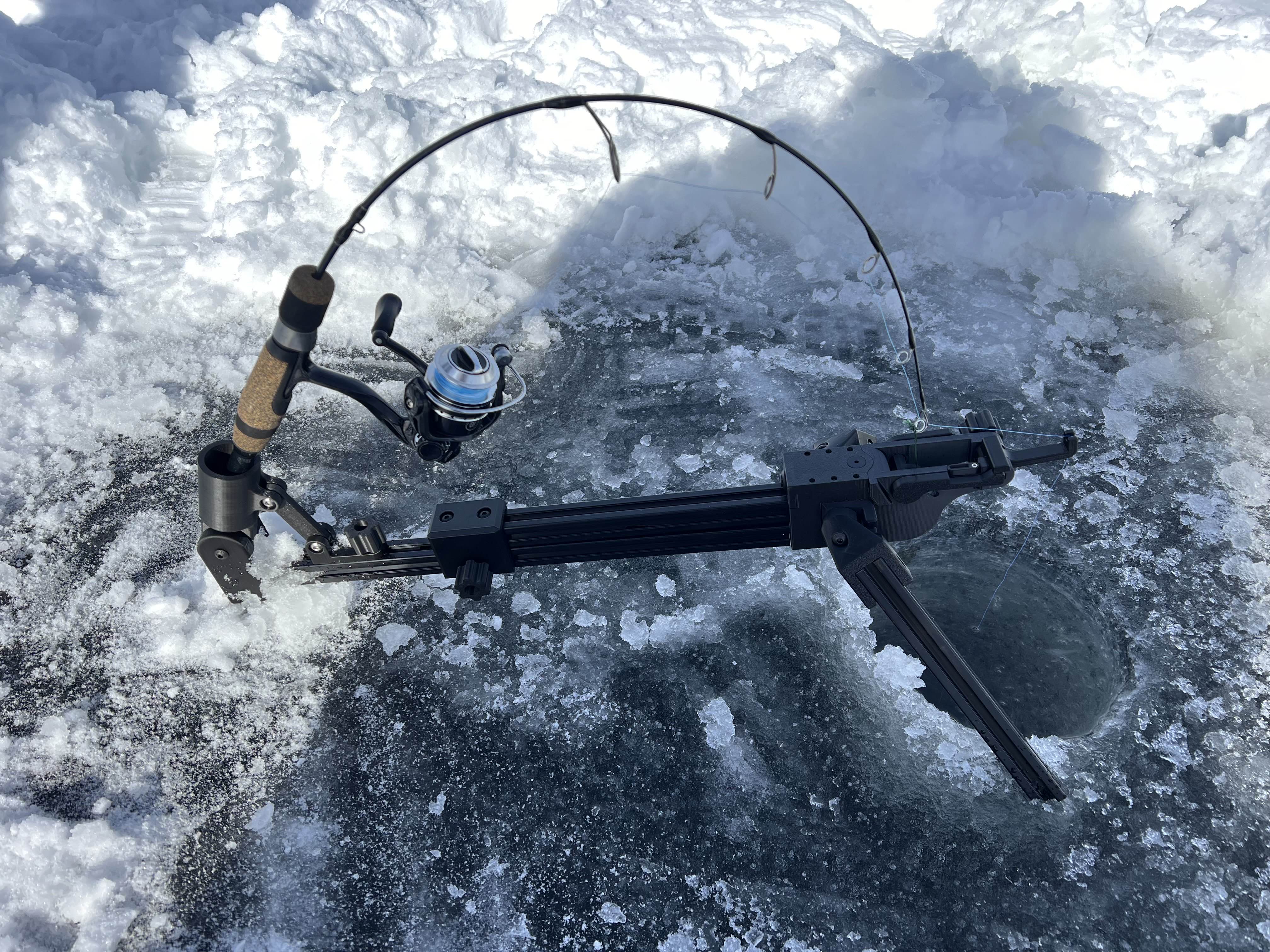 Ice Snapper with Strike Alarm | Auto Hook Setter for Ice Fishing ...