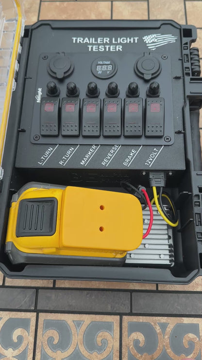 Trailer Light Tester, 7 Pin Trailer Light Tester, DeWalt ToughSystem Container